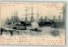 39542133 - 2000 Hamburg Hafen Segelschiff Schleppdampfer Passagierdampfer