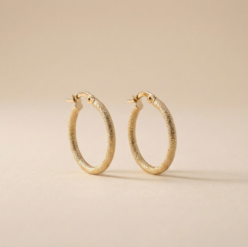 14k gelbgold creolen zoll - gelbgold, 0,8