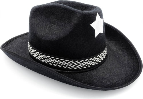 Schwarzer cowboy hut karneval - schwarzer,