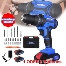 Akkuschrauber 21 Volt mit Li-Ion Akku 1500 mAh 2-Gang Bohrschrauber Schrauber DE