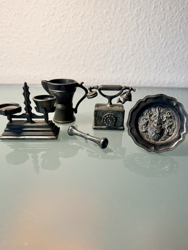 Vintage zinn miniaturen set - vintage,