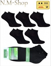 10 Paar Bambus Sneaker Socken Herren Damen Schwarz 40-46 Atmungsaktive Unisex