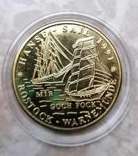Medaille Hanse Sail 1991" Gorch Fock " u. " MIR "