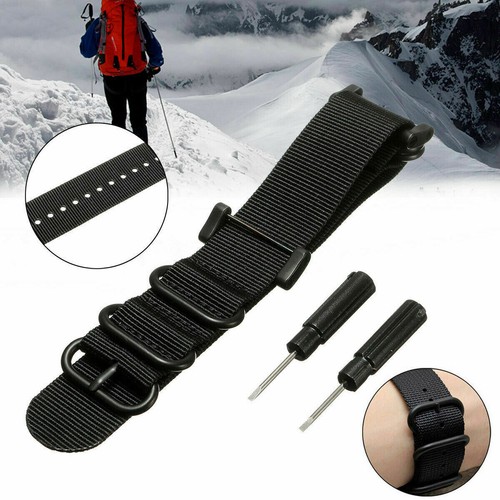 Schwarzes nylon uhrenarmband - schwarzes, nylon-uhrenarmband