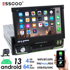 Autoradio 1DIN Bluetooth 4+64G Android 13 mit 7 Zoll Bildschirm GPS Navi RDS KAM