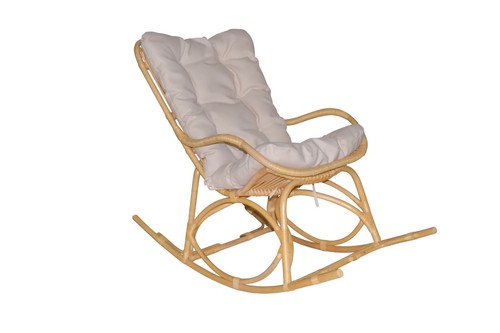Rattan schaukelstuhl natur - rattan-schaukelstuhl,