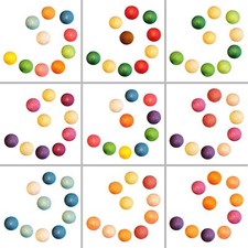 10x Lichterkettenkugel Cocoon Kugel für Lichterketten - Set mehrfarbig