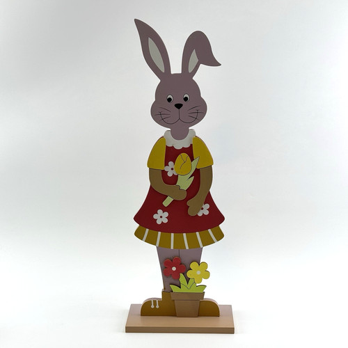 Vintage osterhase holz - osterhase, figur