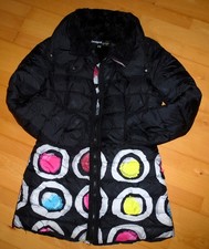 Desigual Winterjacke Mantel  ABRIG ARTEMIS Schwarz Bunt Kreise Gr 40 / 36-38