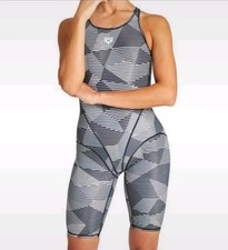 Arena Powerskin Wettkampf Badeanzug Girlie Geo Striped Full-suit NEU Gr 36 M