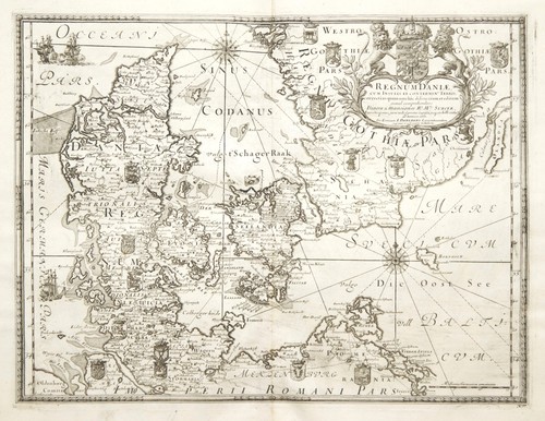 Dänemark original kupferstich - dänemark,
