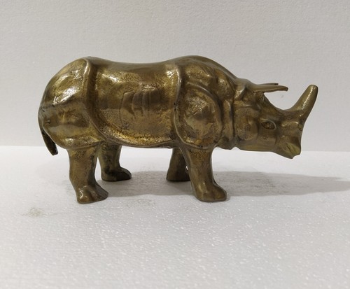 Metall nashorn statue - metall,