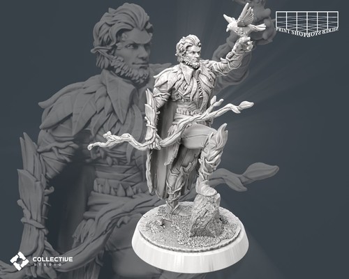 Elf druide miniatur - elf,