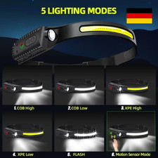 5-Modi Stirnlampe COB+LED