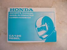 Fahrerhandbuch owner´s manual Honda CA 125 Rebel JC24 JC26 1995 - 2001