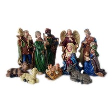 Krippenfiguren Weihnachten 11-teiliges Krippe Figuren Set Weihnachtskrippe   