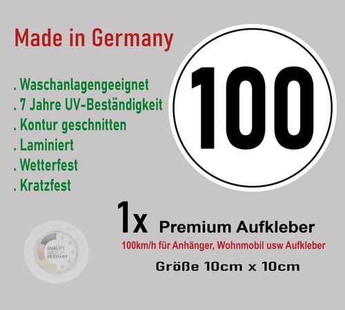 Aufkleber 100 für auto - 100, km/h