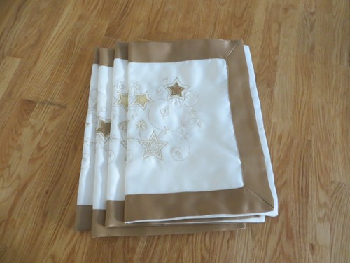 Tischsets cremefarben mit - 4,