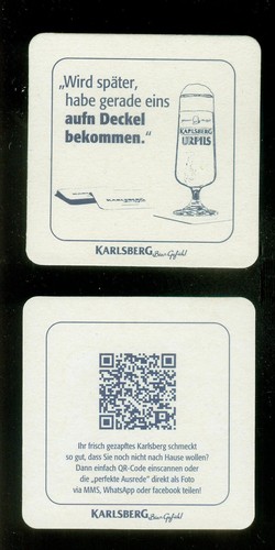 Bierdeckel karlsberg - bierdeckel,