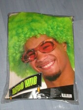 Afro Wig grün green lockige Perücke Fasching Fastnacht Karneval