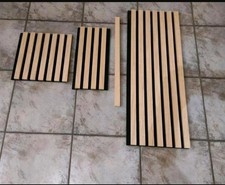 Wandpaneele Lamellen Akustik Platte Eiche Holz Rest Modellbau akustikpanelle