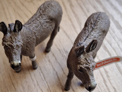 Schleich esel dekofiguren grau - esel,