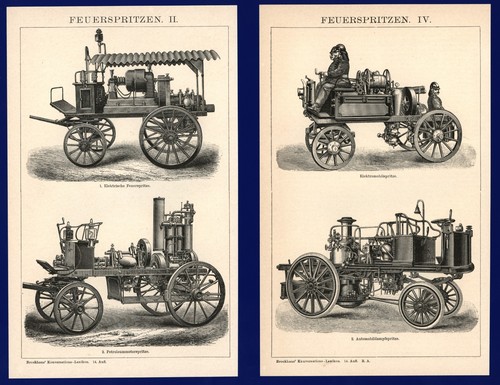 Drucke 1902 feuerspritze - 1902,