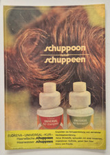 Alter DDR Werbe-Aufsteller Schuppoon und Schuppeen Haarkur Florena 1976
