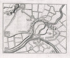 1700 - Termonde Dendermonde Denderstreek Belgien gravure Kupferstich