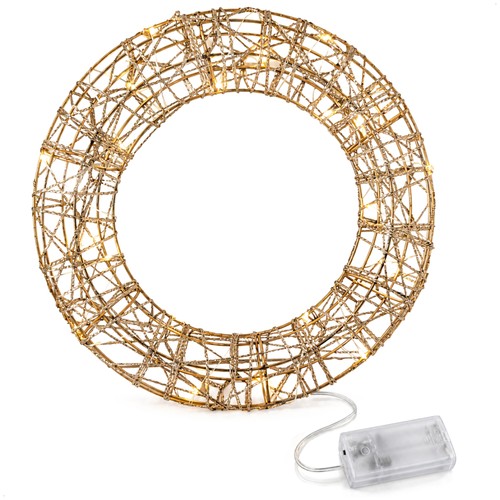 Led dekokranz goldfarben - dekokranz,