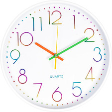 30cm wanduhr ziffern bunt - wanduhr,, 3d