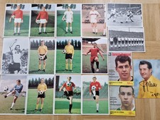 Fussball Bergmann  1960er Jahre Karten + Fritz Walter Autogramm,Hefte,Netzer