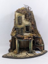 Eck-Krippe  (30,0x30,0x43,5 cm) neopolitanische Dorfszene