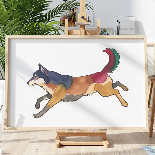 Hunde tiere v58 schablone - tiere,
