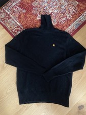 Schwarzer Vintage Gut erhaltener Carhartt Rollkragen Pullover für Männer 