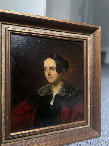 Antikes ölgemälde auf holz - auf,