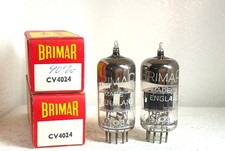 2 x  Röhre BRIMAR UK CV4024 = 6060  ECC801s  12AT7WA black plate  matched pair
