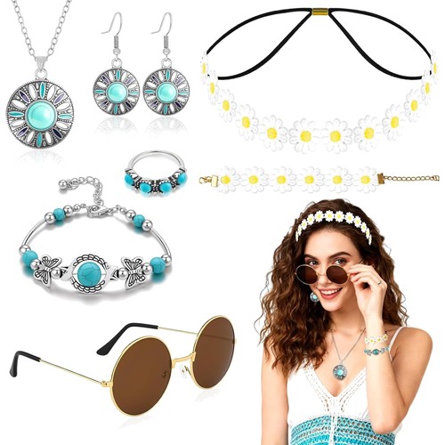 Hippie accessoires set teile - hippie, 8