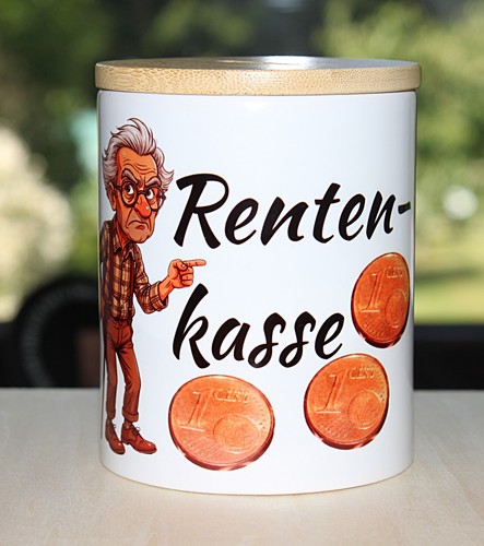Spardose rentenkasse mit - spardose,