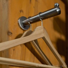 GS-800 Edelstahl Garderobenstange Kleiderständer Garderobe Kleiderstange Wand