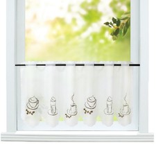 Scheibengardinen Landhausstil Küche Gardinen Weiß Bistrogardinen Voile Kurzstore