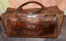 Alte Reisetasche Echtleder Vintage Schuchardt & Friese (2)