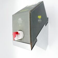 Für ein JuiceBox Getränkesirup Wandregal Wandhalterung Metall silber B-Ware