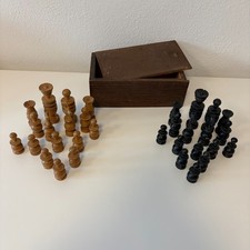 Schachfiguren Set Holz Alt mit