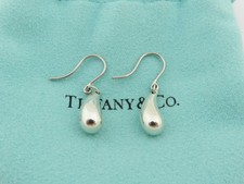 TIFFANY & CO Sterling Silver Teardrop Dangle Earrings