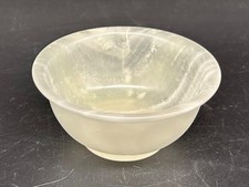 Schale Selenit Handarbeit 10,1 im Durchmesser Naturstein