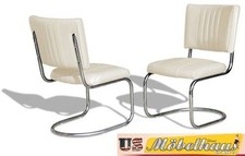 CO-28 White Bel Air Möbel 2 Stühle Swingstuhl Diner Küchenmöbel Küchenstuhl USA