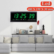 Moderne Digitale Wand-Uhr mit Temperaturanzeige, Display Datumanzeige