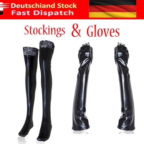 Women lack handschuhe lange - women,