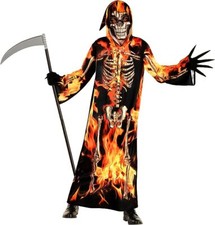 Feuer skelett sensenmann - skelett,
